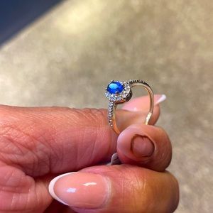10k blue stone ring 💍